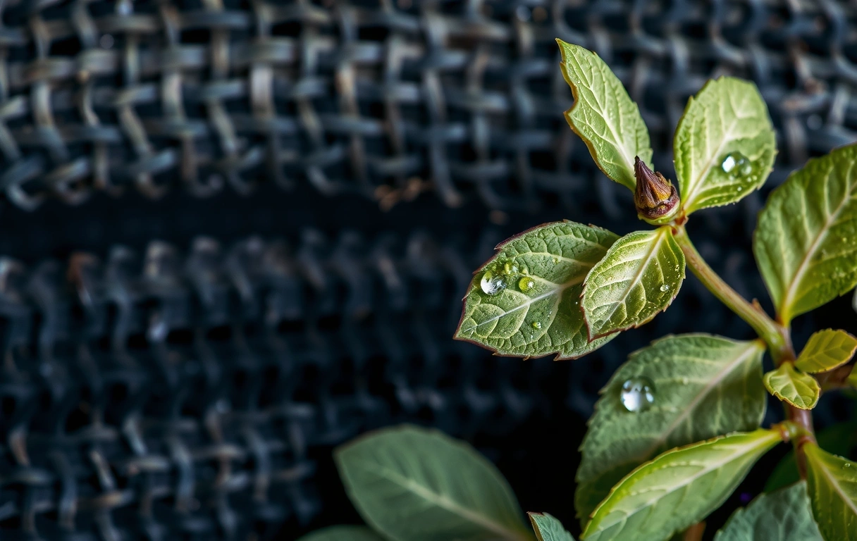 Botanische Nahaufnahme von Kräutern